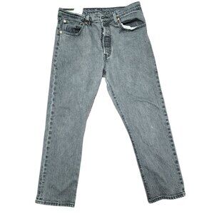 Levi's 502 Premium Women's Gray Straight Fit Jeans W31 L30 Stretch Denim